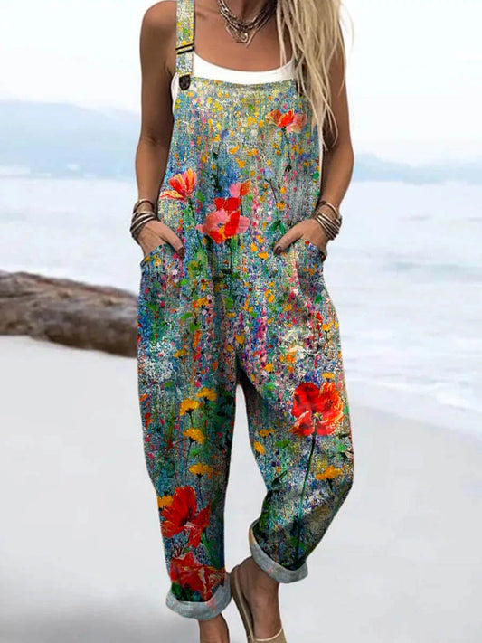 Vintage Floral Jumpsuit Women - Effortless Style & All-Day Comfort