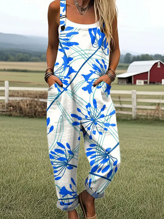 Vintage Floral Jumpsuit Women - Effortless Style & All-Day Comfort
