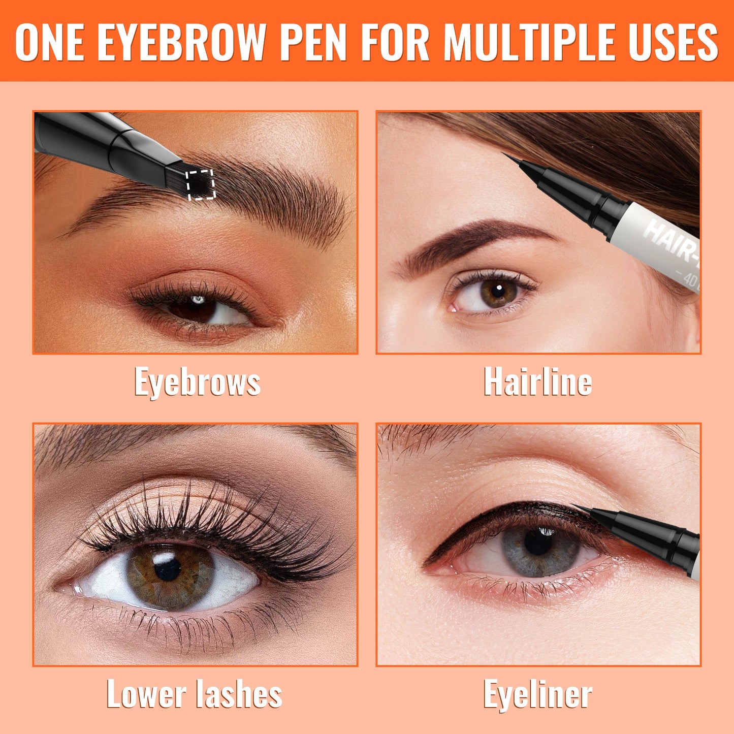 VTLFX 2-in-1 Microblading Eyebrow Pen with Square Brush