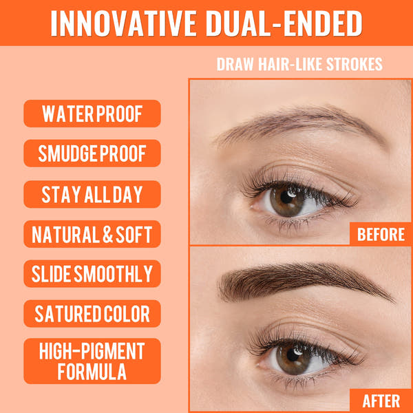 VTLFX 2-in-1 Microblading Eyebrow Pen with Square Brush