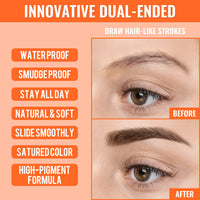 VTLFX 2-in-1 Microblading Eyebrow Pen with Square Brush