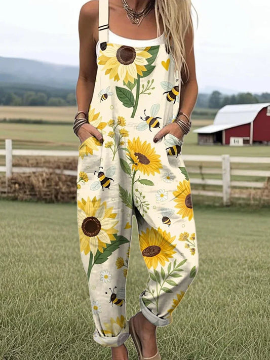 Vintage Floral Jumpsuit Women - Effortless Style & All-Day Comfort