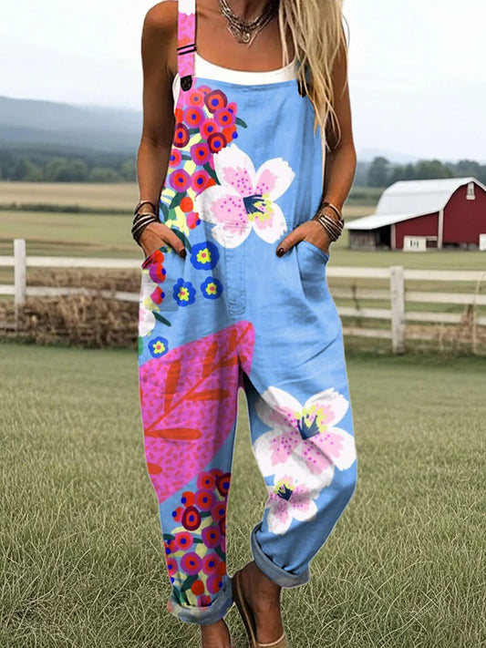 Vintage Floral Jumpsuit Women - Effortless Style & All-Day Comfort