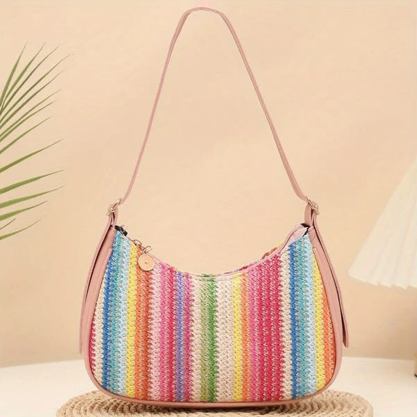 Sunset Aura™ Straw Shoulder Bag