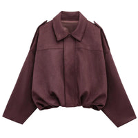 VIRAL Suedine Bomber Jacket