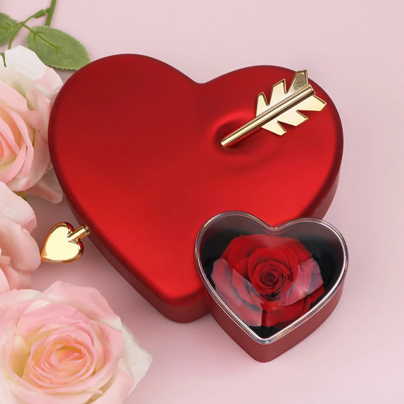 ✨ Eternal Rose Heart Necklace – “An Arrow Through The Heart”