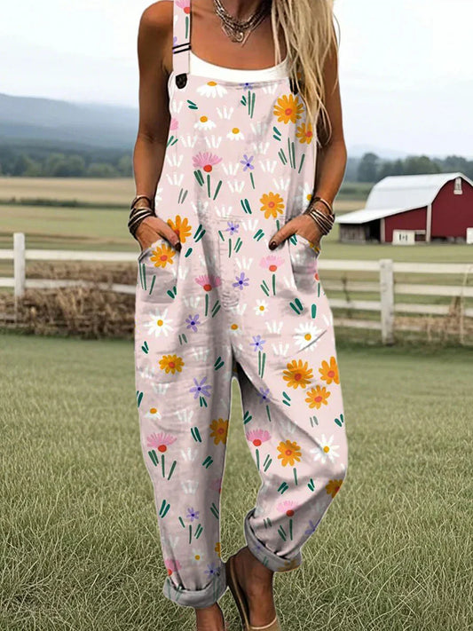 Vintage Floral Jumpsuit Women - Effortless Style & All-Day Comfort