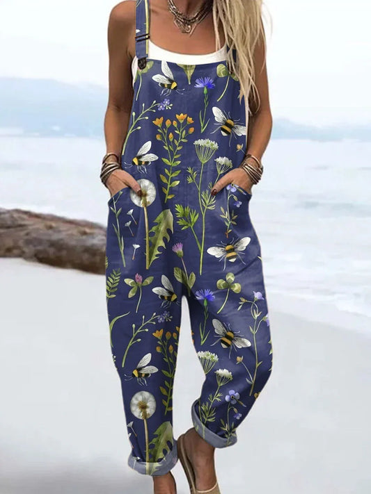 Vintage Floral Jumpsuit Women - Effortless Style & All-Day Comfort