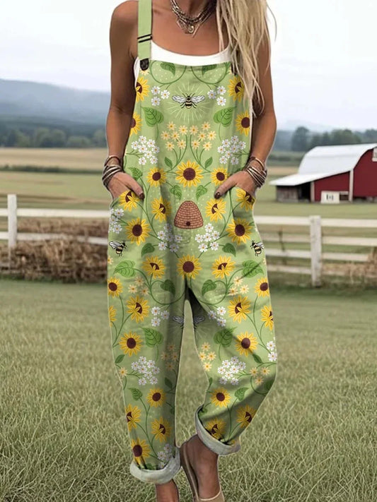 Vintage Floral Jumpsuit Women - Effortless Style & All-Day Comfort