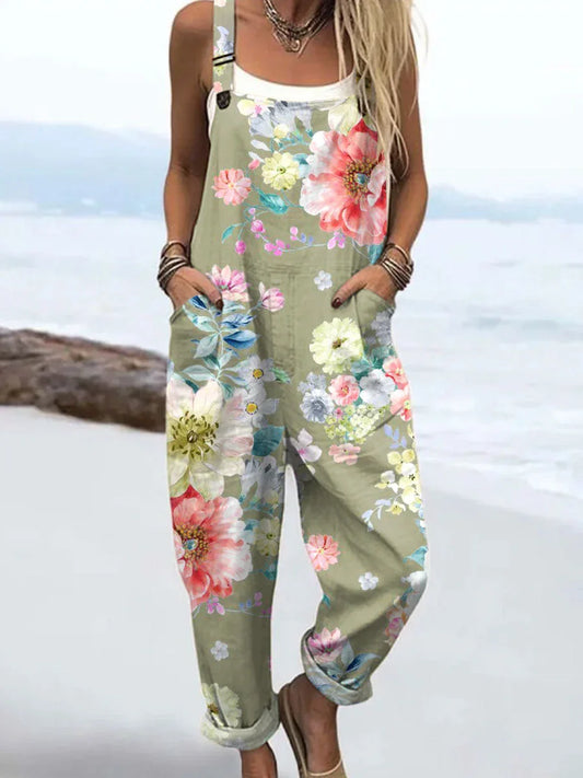 Vintage Floral Jumpsuit Women - Effortless Style & All-Day Comfort