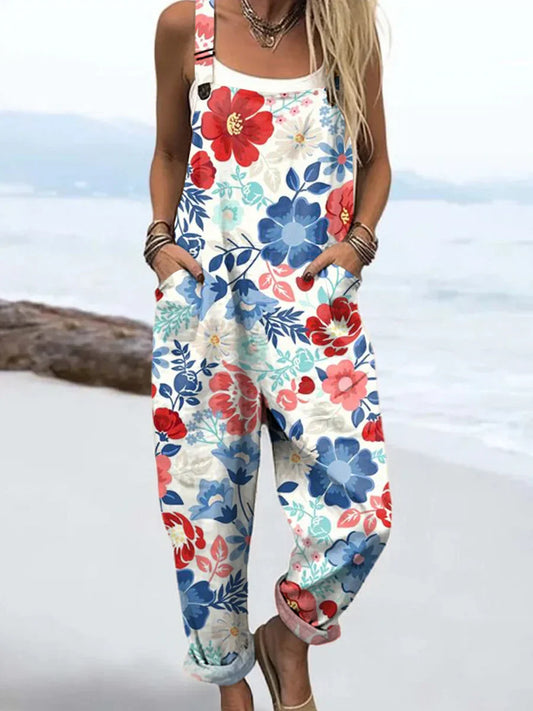 Vintage Floral Jumpsuit Women - Effortless Style & All-Day Comfort